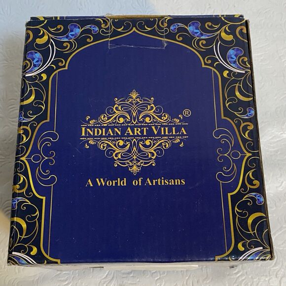 2 Indian Art Villa Decorative Brass Cups - Picture 9 of 14